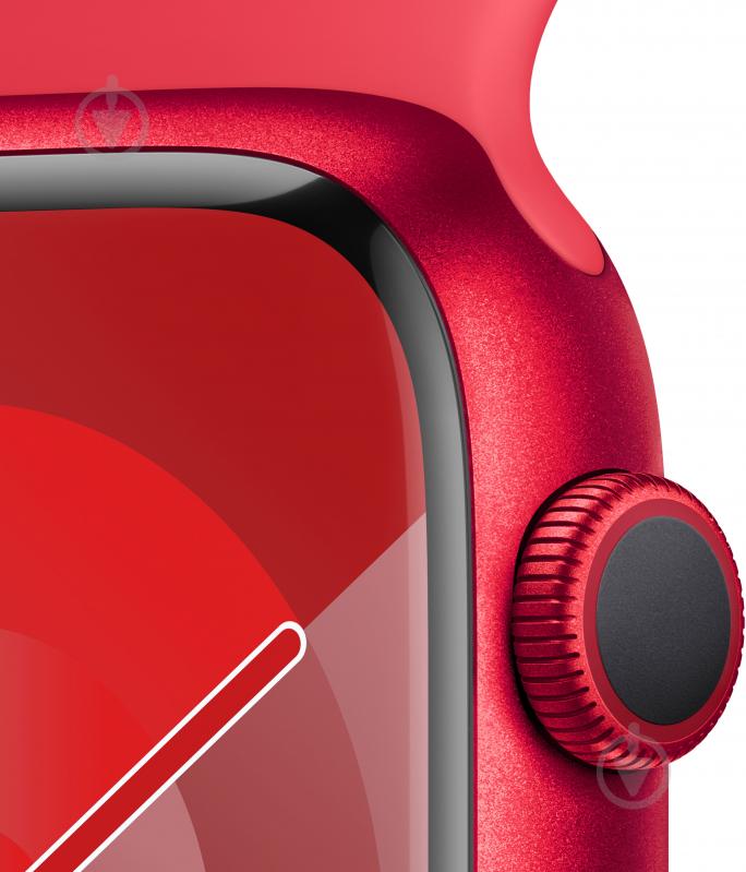 Смарт-часы Apple Watch Series 9 GPS 45mm (PRODUCT) Red Aluminium Case with (PRODUCT) Red Sport Band - S/M (MRXJ3QP/A) - фото 3