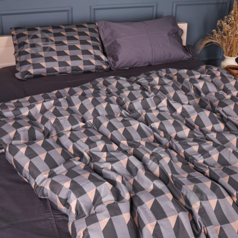 Комплект постельного белья 22-1441 Dark Cube Pattern 175х210 см мульти MirSon - фото 1