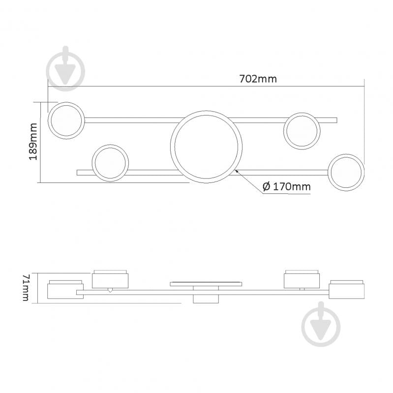 Люстра потолочная Videx 4x30 Вт GX53 черный матовый 28502 - фото 3