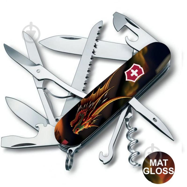 Нож швейцарский Victorinox HUNTSMAN ZODIAC Фантастический дракон 1.3713.3.Z3210p 100022 - фото 1