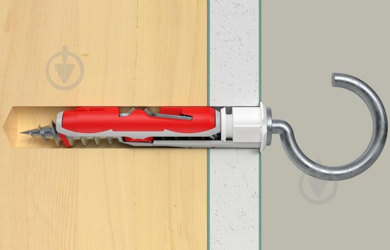 Дюбель для гипсокартона DUOTEC RH K NV / с L-крюком fischer 10x50 мм 2 шт. (537264) - фото 4