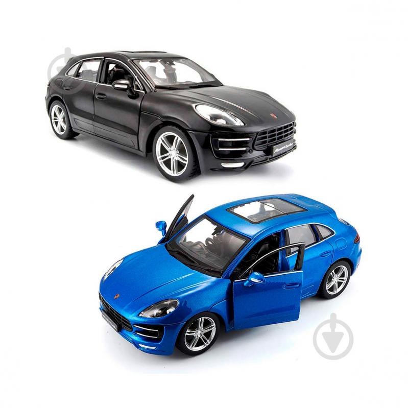 Автомодель Bburago 1:24 Porsche Macan черный 18-21077 - фото 1