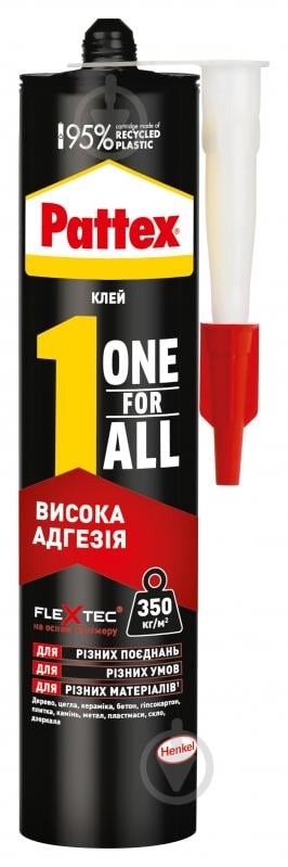 Клей-герметик Pattex One For All Висока адгезія 440 г білий - фото 1