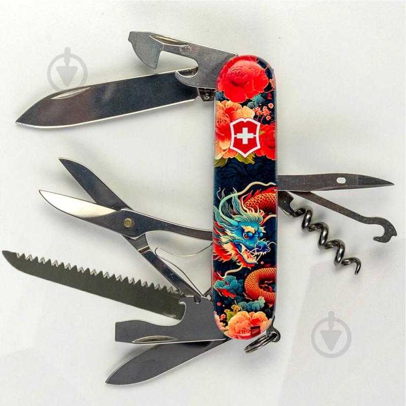 Ніж швейцарський Victorinox HUNTSMAN ZODIAC Китайський дракон 1.3713.Z3200p 100021 - фото 6