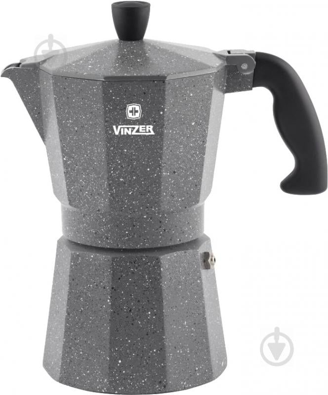 Кофеварка гейзерная Vinzer Moka Granito на 9 чашек 360 мл 89399 - фото 1