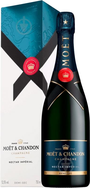 Шампанское Moet & Chandon Nectar Imperial белое полусухое 0,75 л - фото 1