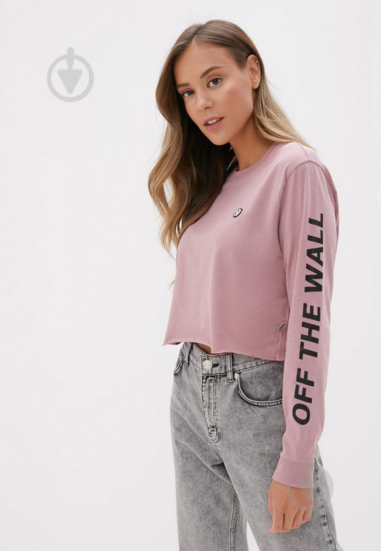 Футболка Vans CASTMORE LS CROP VA47WWUXQ р.XS розовый - фото 1