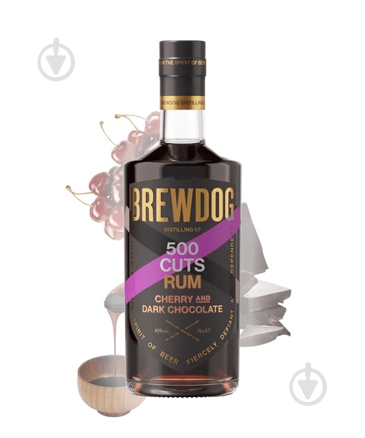 Ром BrewDog 500 Cuts Cherry and Dark Chocolate Rum 0,7 л - фото 2
