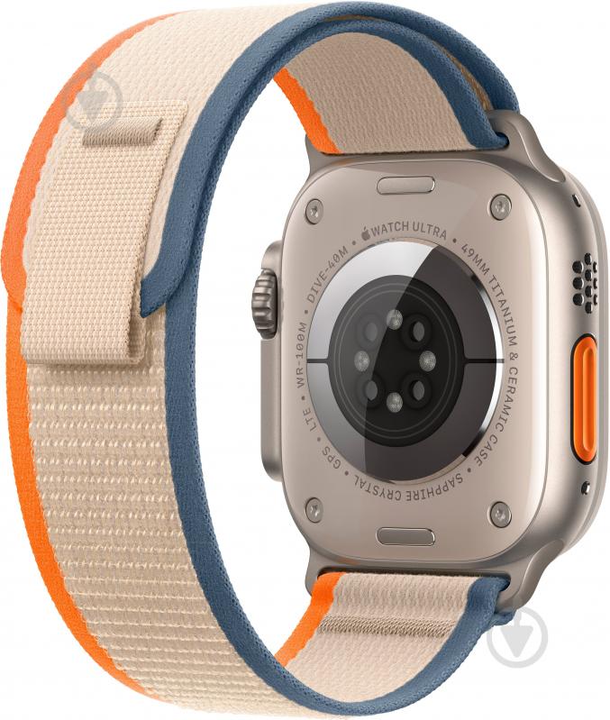 Смарт-годинник Apple Watch Ultra 2 GPS + Cellular 49mm Titanium Case with Orange/Beige Trail Loop - S/M (MRF13UL/A) - фото 3