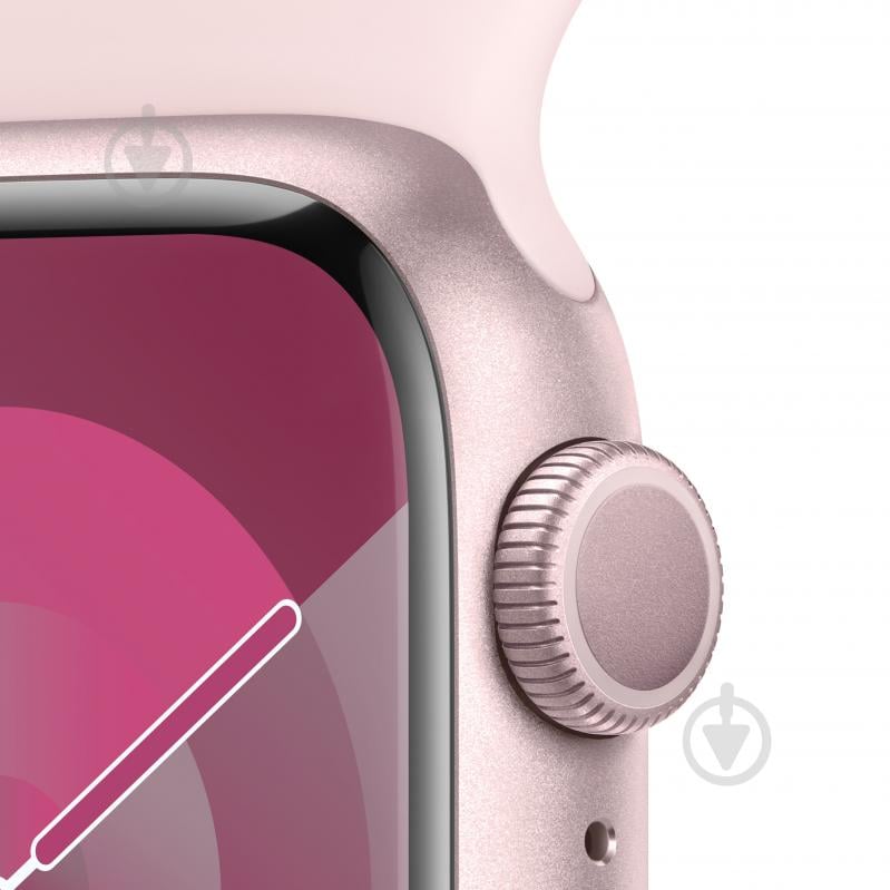 Смарт-годинник Apple Watch Series 9 GPS 41mm Pink Aluminium Case with Pink Sport Band - M/L (MR943QP/A) - фото 3