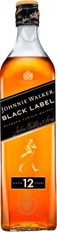 Віскі Johnnie Walker Black label 1 л - фото 1 Віскі Johnnie Walker Black label 1 л - фото 1