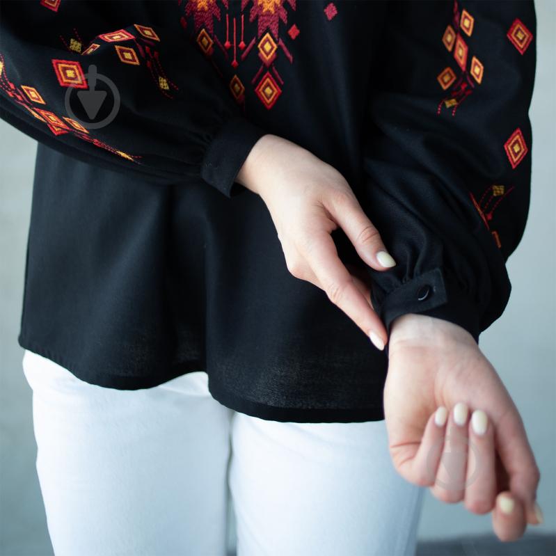 Вишиванка Едельвіка чорний р. S 74-25/00 - фото 4 Вишиванка Едельвіка чорний р. S 74-25/00 - фото 4