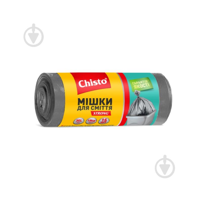 Мешки для бытового мусора Chisto Strong суперкрепкие 35 л 15 шт. - фото 1