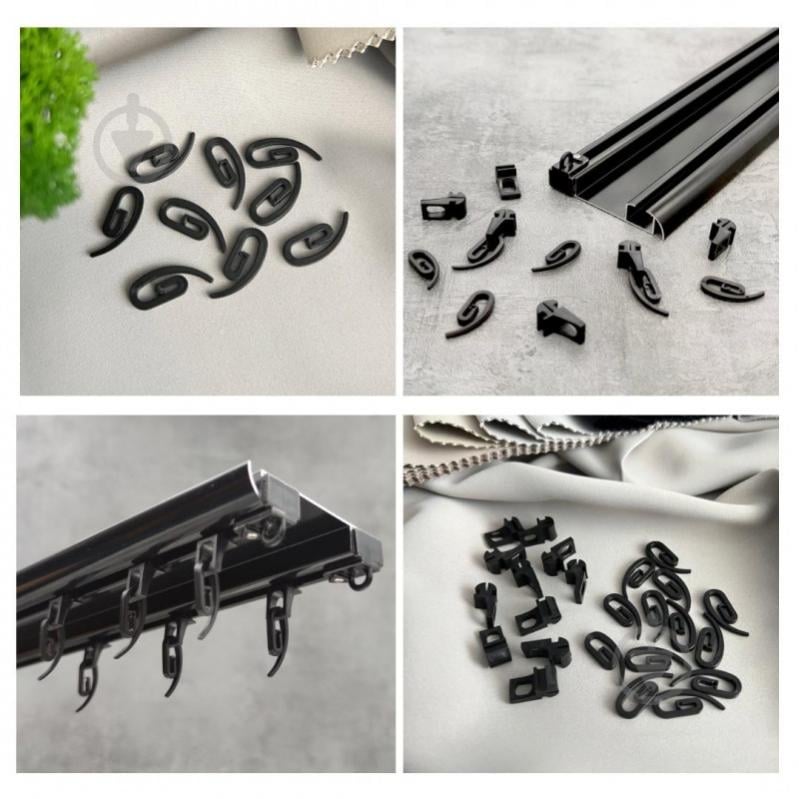 Комплект фурнітури Quadrum Square line набірний чорний 100 шт. - фото 2 Комплект фурнітури Quadrum Square line набірний чорний 100 шт. - фото 2