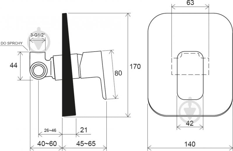 Змішувач для душу Ravak 10° Free TD F 062.00 X070135 - фото 2