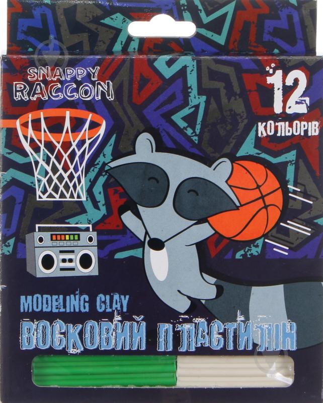 Пластилін восковий Raccon 12 кольорів - фото 1 Пластилін восковий Raccon 12 кольорів - фото 1