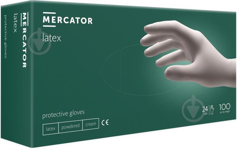 Перчатки медицинские Mercator Medical S 100 шт./уп. - фото 1