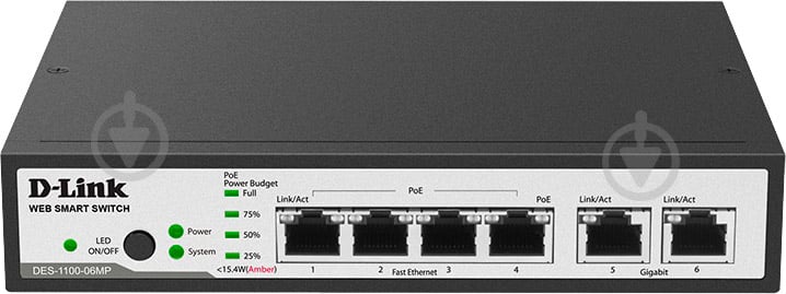 Коммутатор D-Link DES-1100-06MP - фото 1