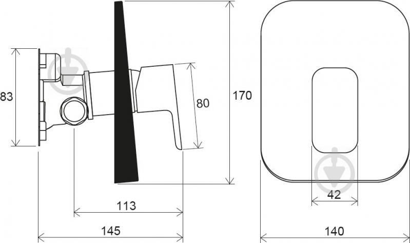 Смеситель для душа Ravak 10 ° Free TD F 066.00 X070137 - фото 3