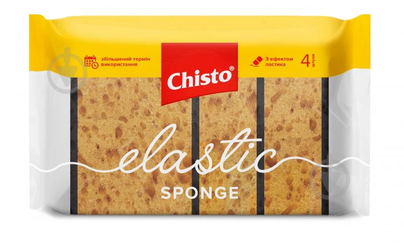 Губка для посуды Chisto Elastic sponge 4 шт. - фото 1