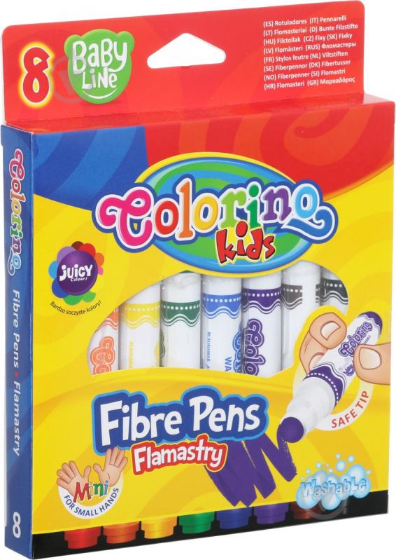 Фломастеры JUMBO MINI 8 шт. Colorino - фото 2 Фломастеры JUMBO MINI 8 шт. Colorino - фото 2