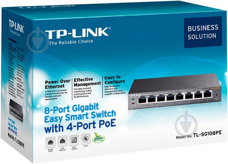 Коммутатор TP-Link TL-SG108PE - фото 4 Коммутатор TP-Link TL-SG108PE - фото 4