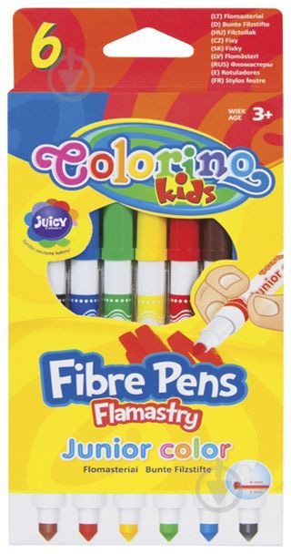 Фломастеры Junior 6 цветов 34593PTR Colorino - фото 1