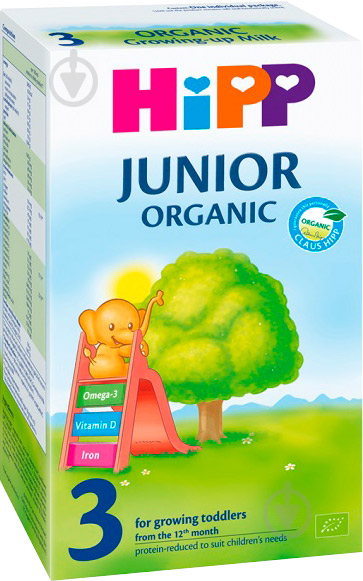 Сухе молоко Hipp Organic Junior 3 500г 9062300129721 - фото 1