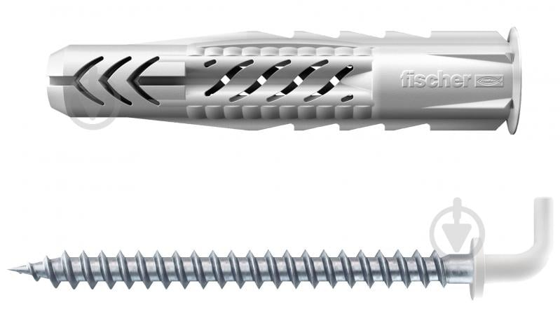Дюбель універсальний UX без бурта з L-гаком (94413) fischer 8x50 мм 25 шт. (94413) - фото 1 Дюбель універсальний UX без бурта з L-гаком (94413) fischer 8x50 мм 25 шт. (94413) - фото 1