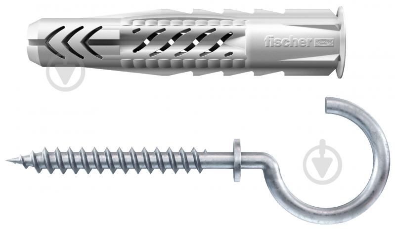 Дюбель універсальний UX без бурта з С-гаком fischer 6x35 мм 25 шт. (94407) - фото 1 Дюбель універсальний UX без бурта з С-гаком fischer 6x35 мм 25 шт. (94407) - фото 1