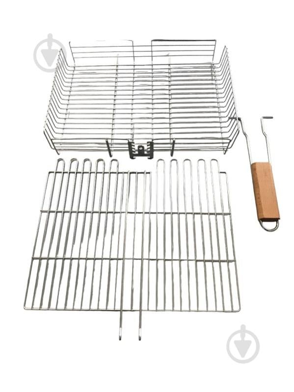 Решітка-гриль зі знімною ручкою Гриляка універсальна XL 40х30 см - фото 4 Решітка-гриль зі знімною ручкою Гриляка універсальна XL 40х30 см - фото 4