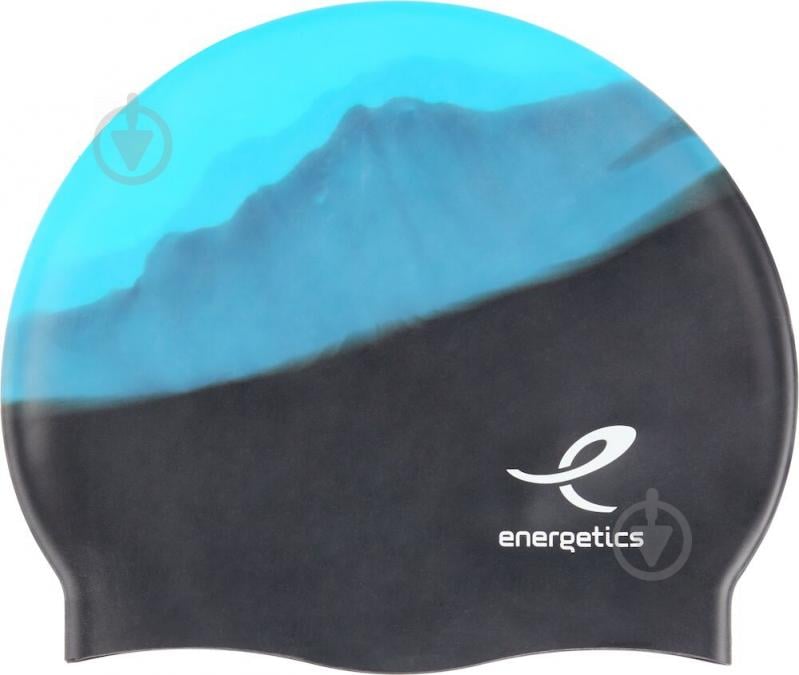 Шапочка для плавания Energetics Cap Sil 414286-900522 one size черный с синим - фото 1