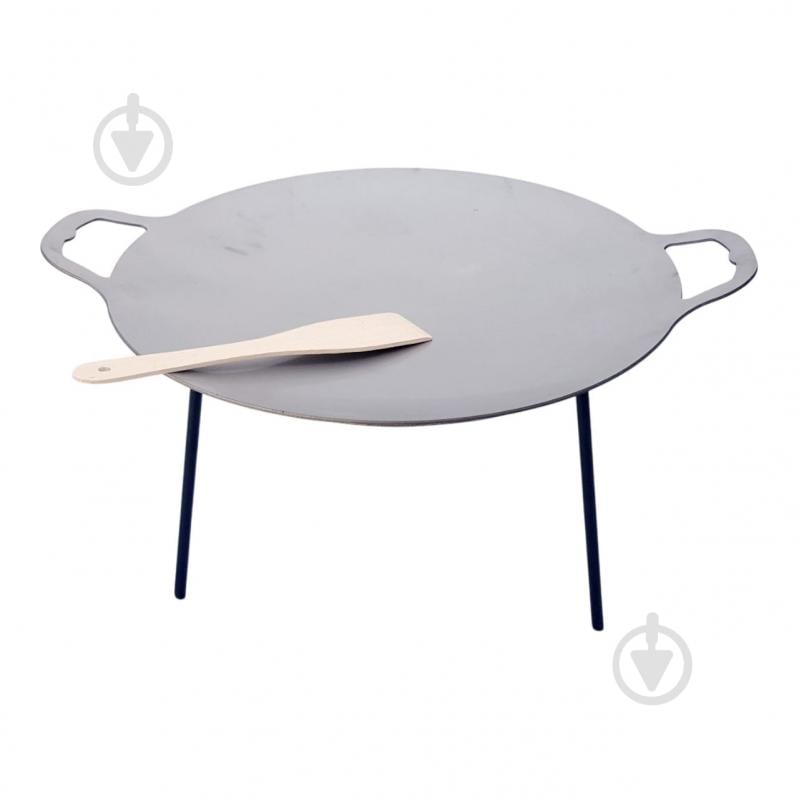 Тарілка-сковорода ø470 мм з харчової нержавіючої сталі - фото 1