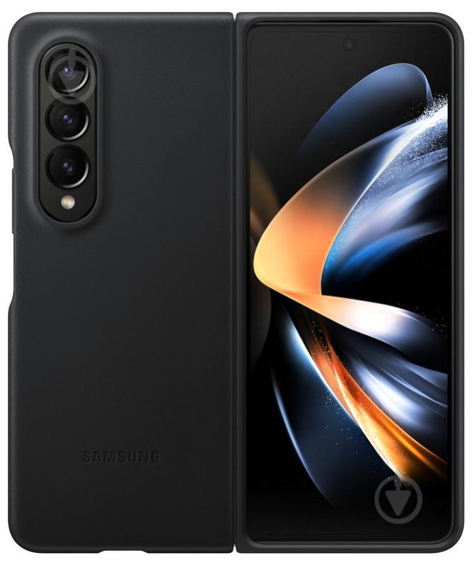 Чохол-накладка Samsung Fold 4 Leather Cover Black (EF-VF936LBEGUA) - фото 1