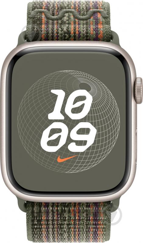 Ремешок Apple 41mm Sequoia/Orange Nike Sport Loop (MTL33ZM/A) - фото 3