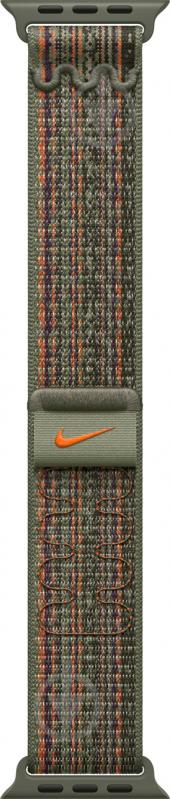 Ремешок Apple 41mm Sequoia/Orange Nike Sport Loop (MTL33ZM/A) - фото 2