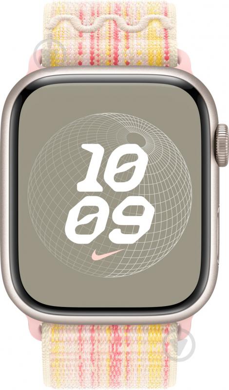 Ремешок Apple 41mm Starlight/Pink Nike Sport Loop (MUJW3ZM/A) - фото 3