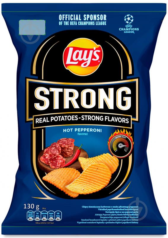 Чипси Lay's Hot Pepperoni Strong м/у 130г - фото 1