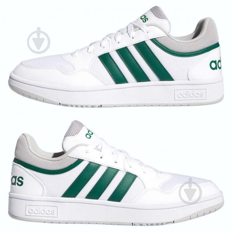 Кроссовки мужские демисезонные Adidas HOOPS 3.0 SUMMER IG1484 р.45 1/3 белые - фото 5