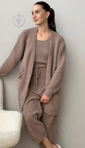 Кардиган в’язаний MISO Soft р. one size (S-L) коричневий - фото 1