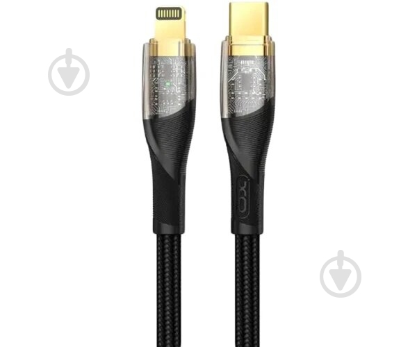 Кабель Xo USB C- L NB-Q223A 27W 1 м black - фото 1