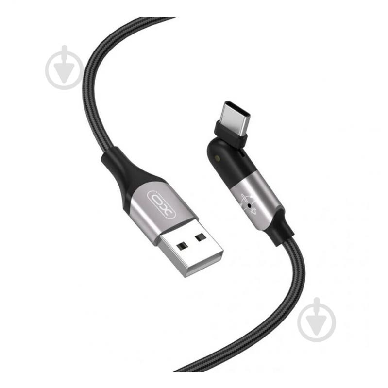 Кабель Xo USB A - USB C NB176 2.4A 1,2 м black - фото 1