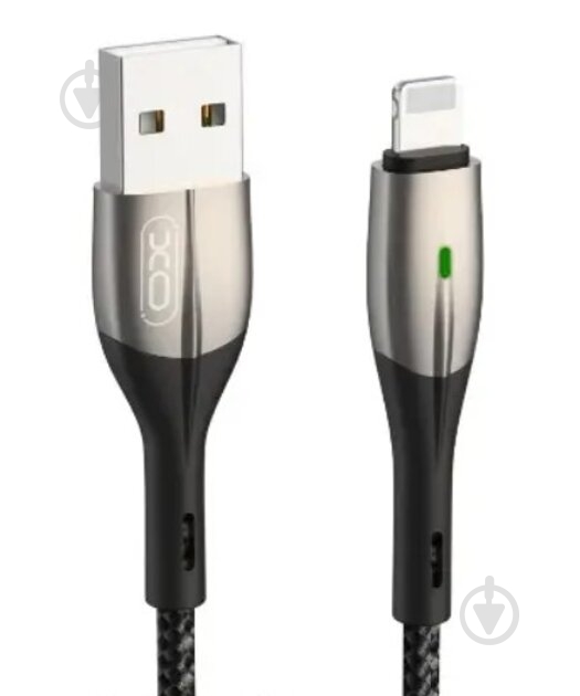 Кабель Xo USB A - Lightning NB221 1 м black - фото 1