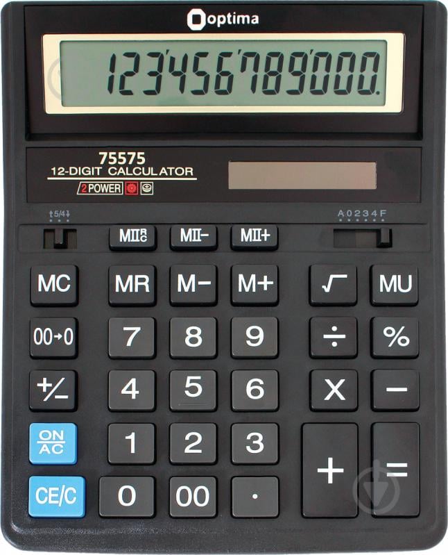 Калькулятор настольный 12-разрядный O75575 Optima - фото 1