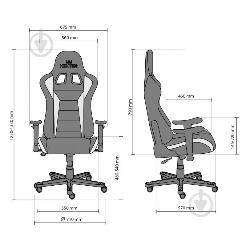 Кресло Hexter ML R1D Tilt PL70 Eco/01 черно-красный - фото 18