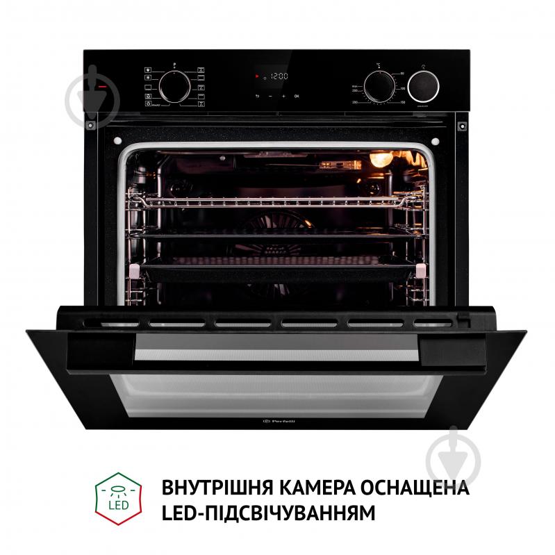 Духовой шкаф Perfelli DIAMOND 6D10NS NERO электрический встраиваемый - фото 11