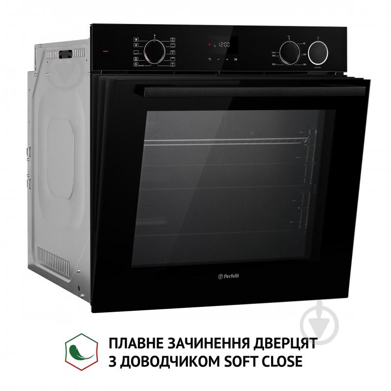 Духовой шкаф Perfelli DIAMOND 6D10NS NERO электрический встраиваемый - фото 9