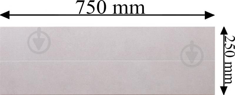 Плитка Emigres Довер грис 25x75 - фото 4