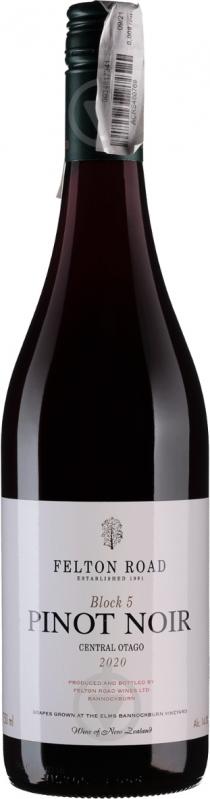Вино Felton Road Pinot Noir Block 5 2021 красное сухое 0,75 л - фото 1 Вино Felton Road Pinot Noir Block 5 2021 красное сухое 0,75 л - фото 1