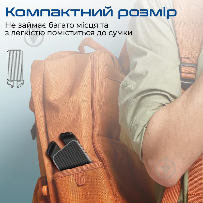 Подставка для ноутбука Promate (pocketmount.grey) или планшета PocketMount - фото 4